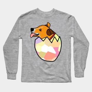 Jack Russell Hatches from Easter Egg Long Sleeve T-Shirt